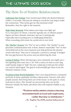 Page from a book titled 'The Ultimate Dog Book' focusing on positive reinforcement techniques.